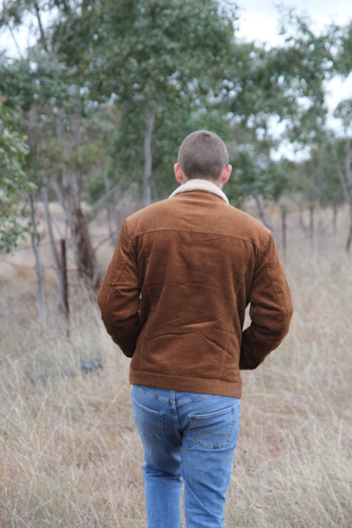 Corduroy Sherpa Jacket - Brown