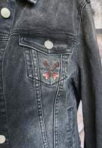 Black wash denim jacket