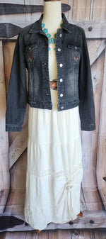 Black wash denim jacket